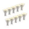 LED-reflektor GU10 5 W 2.700 K 120° Sæt Med 10 Stk -Viftebelysning Discountbutik led reflektor gu10 5 w 2 700 k 120 saet med 10 stk