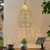 Lindby Amelika LED-solcellependellampe Rattanlook -Viftebelysning Discountbutik lindby amelika led solcellependellampe rattanlook