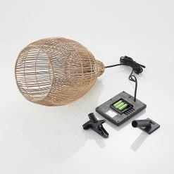 Lindby Amelika LED-solcellependellampe Rattanlook -Viftebelysning Discountbutik lindby amelika led solcellependellampe rattanlook 8