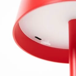 Lindby Janea Batteridrevet LED-bordlampe, Kirsebær -Viftebelysning Discountbutik lindby janea batteridrevet led bordlampe kirsebaer 6