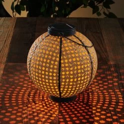 Lindby Lemark LED-solcellelygte, Kugle, Bærbar