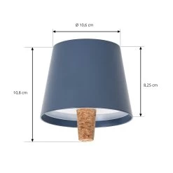 Lindby Linor LED-vinflaskelampe, Blågrå, Batteri -Viftebelysning Discountbutik lindby linor led vinflaskelampe blagra batteri 3