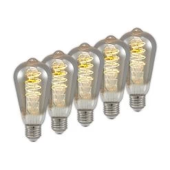 Lucande LED E27 ST64 4W 1.800K Dæmpes, Titan 5 Stk
