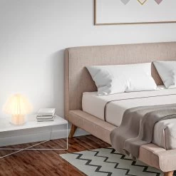 Origami Bordlampe Af Hvidt Papir, 27x26cm -Viftebelysning Discountbutik origami bordlampe af hvidt papir 27x26cm 2