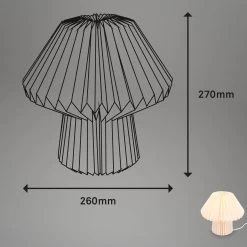 Origami Bordlampe Af Hvidt Papir, 27x26cm -Viftebelysning Discountbutik origami bordlampe af hvidt papir 27x26cm 4