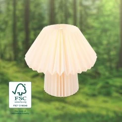 Origami Bordlampe Af Hvidt Papir, 27x26cm -Viftebelysning Discountbutik origami bordlampe af hvidt papir 27x26cm 7