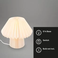 Origami Bordlampe Af Hvidt Papir, 27x26cm -Viftebelysning Discountbutik origami bordlampe af hvidt papir 27x26cm 8