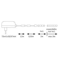 Paulmann YourLED Eco LED-stripe 3m Varmhvid -Viftebelysning Discountbutik paulmann yourled eco led stripe 3m varmhvid 7