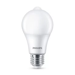 Philips LED-pære E27 A60 Sensor 8W 2.700K, Mat