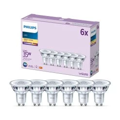 Philips LED-pære GU10 3,5 W 255lm 827 Klar 36° 6