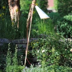 Pit Out Spaten Udendørs Gulvlampe IP44, Hvid/koral -Viftebelysning Discountbutik pit out spaten udendors gulvlampe ip44 hvid koral 3