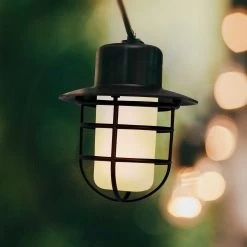 Rome LED-solcellelyskæde Med Lygter, 8 Lyskilder