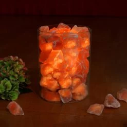 Saltkrystal-Ild I Glas -Viftebelysning Discountbutik saltkrystal ild i glas 1