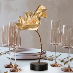 Slamp LaFleur LED-bordlampe, Batteri, Fløjl