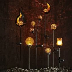 Star Trading Solcelle-jordspydslampe Melilla Flammeformet LED -Viftebelysning Discountbutik solcelle jordspydslampe melilla flammeformet led 3