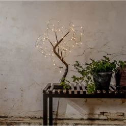 Star Trading Willy LED-dekotræ, IP20 Sort, Højde 40 Cm Batteri